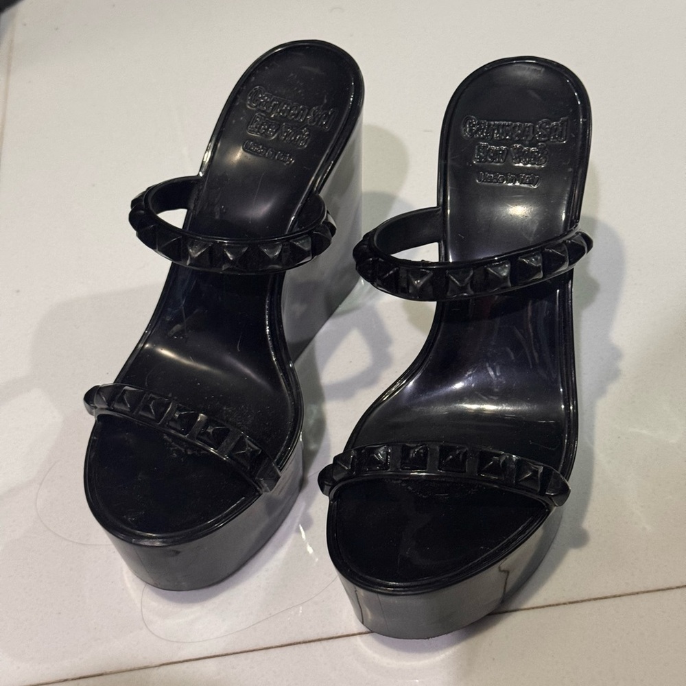 Carmen Sol jelly wedge sandal